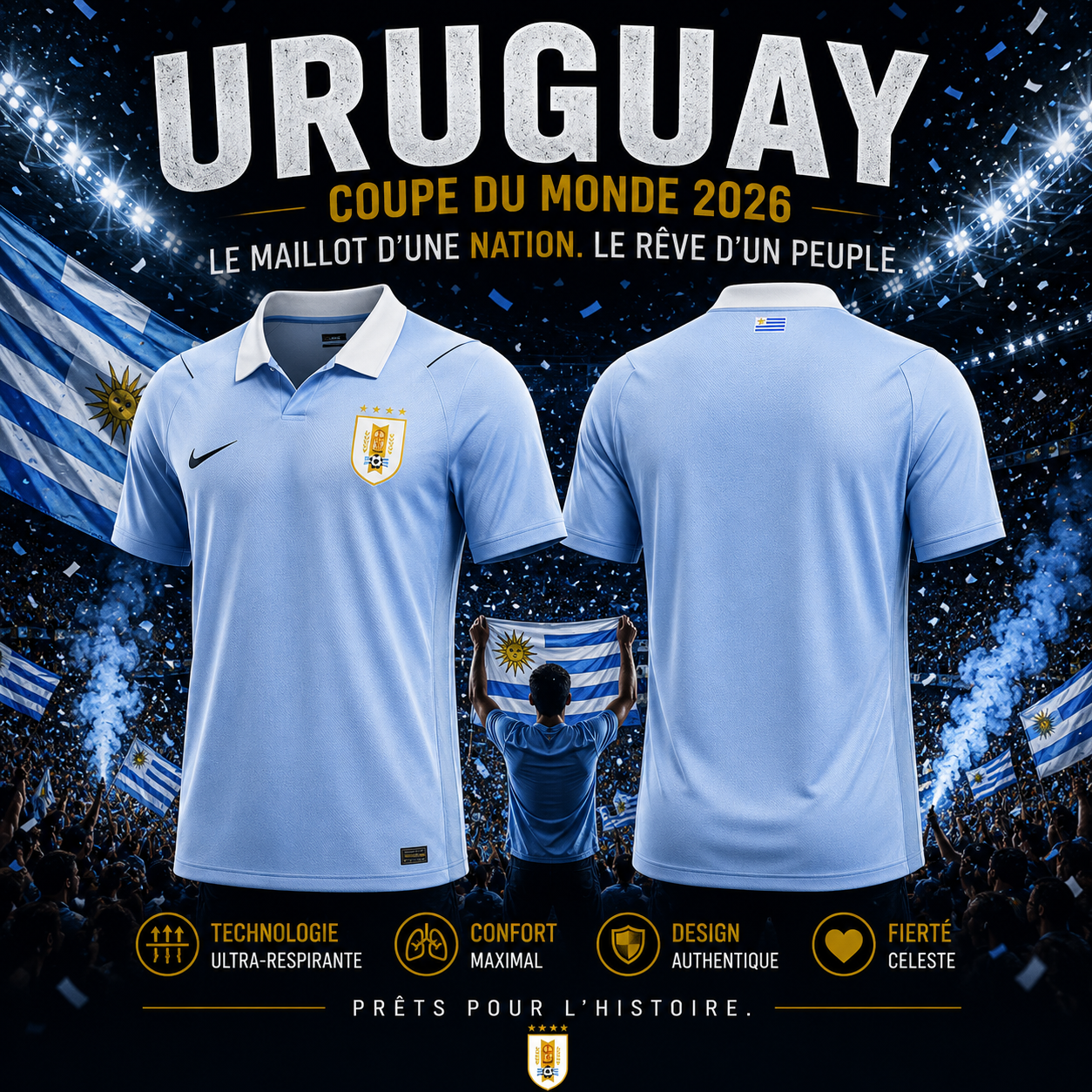 Maillot de l'Uruguay Officiel