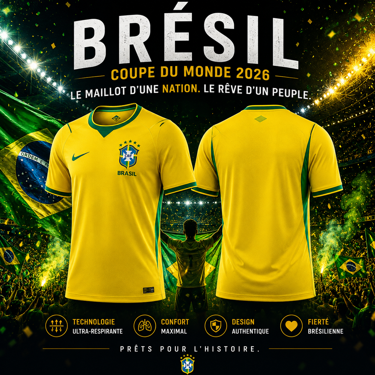 Maillot du Brésil Officiel