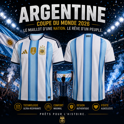 Maillot de l'Argentine Officiel