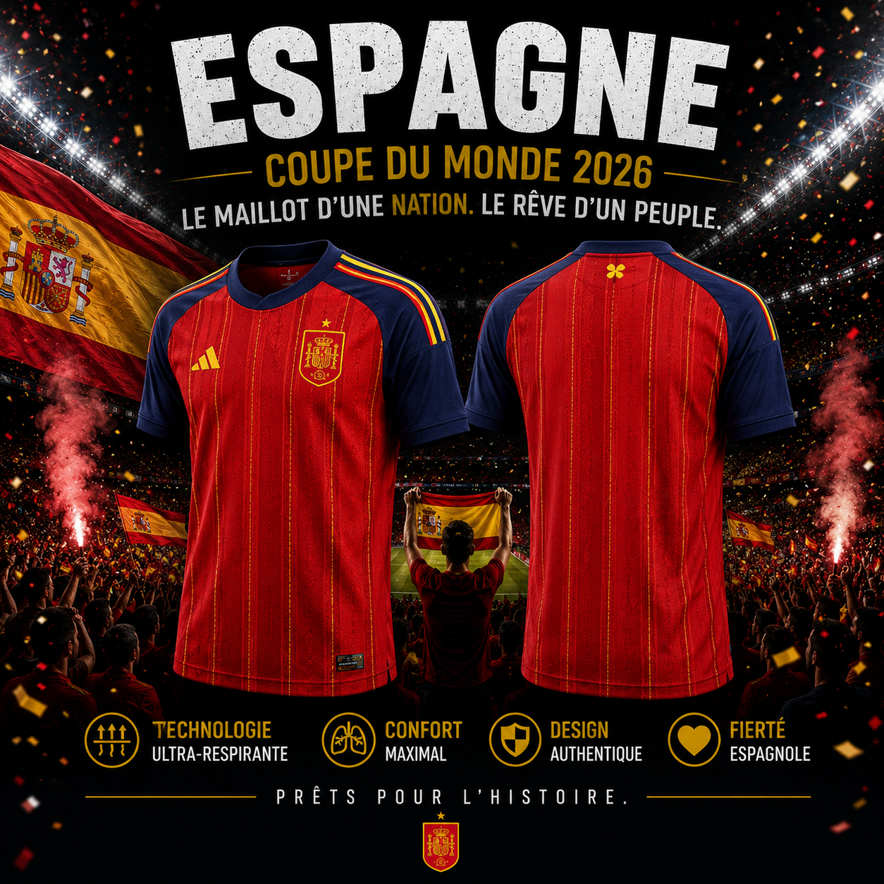 Maillot de l'Espagne Officiel